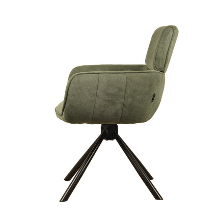 Chaise pivotante Cato - Vert - Tissage