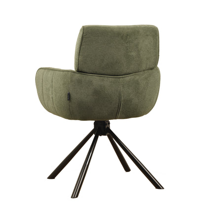 Chaise pivotante Cato - Vert - Tissage