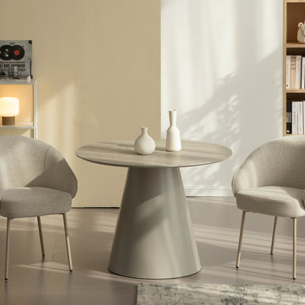 Cleo Eetkamerstoel - Beige - Beige Poten