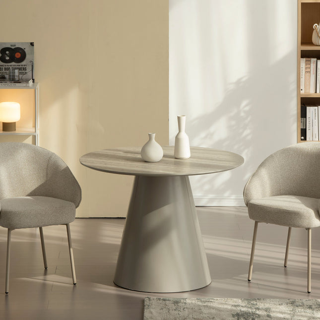 Cleo Eetkamerstoel - Beige - Chenille