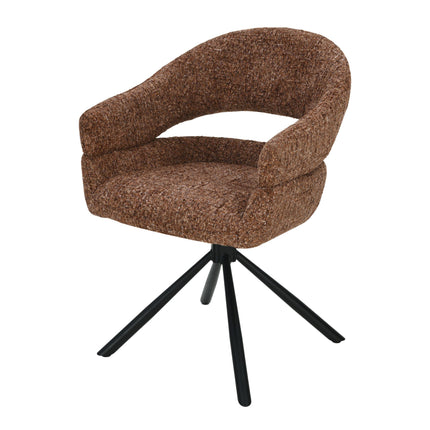 Chaise pivotante Clover - Rouge brique - Chenille