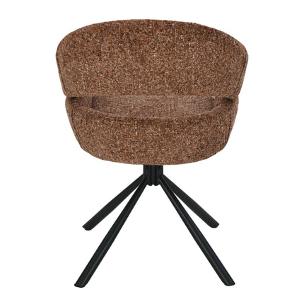 Chaise pivotante Clover - Rouge brique - Chenille