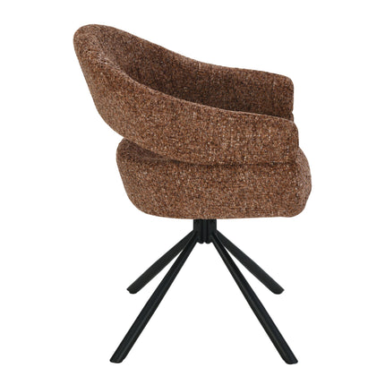 Chaise pivotante Clover - Rouge brique - Chenille
