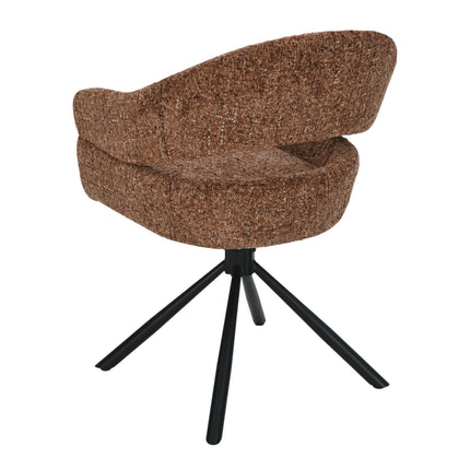 Chaise pivotante Clover - Rouge brique - Chenille
