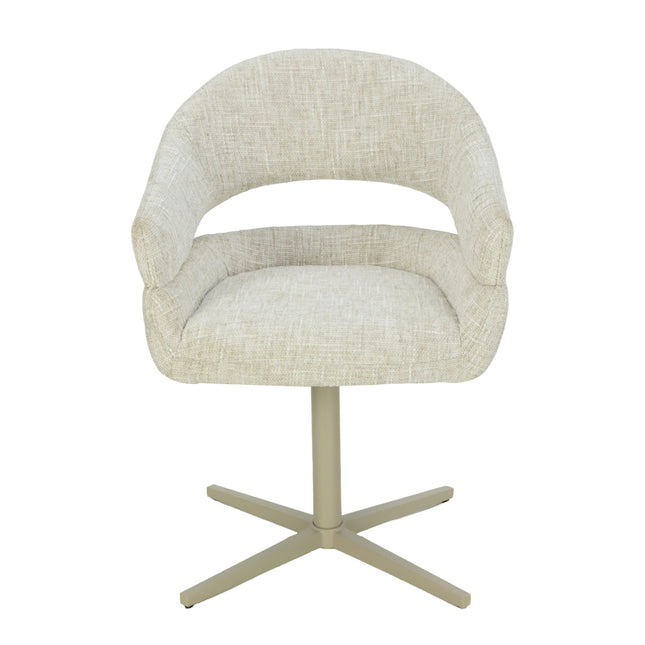 Chaise pivotante Clover - Beige - Chenille