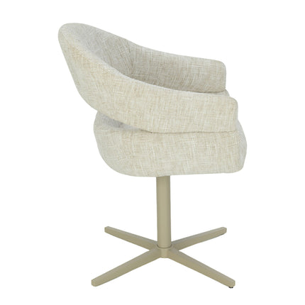 Chaise pivotante Clover - Beige - Chenille