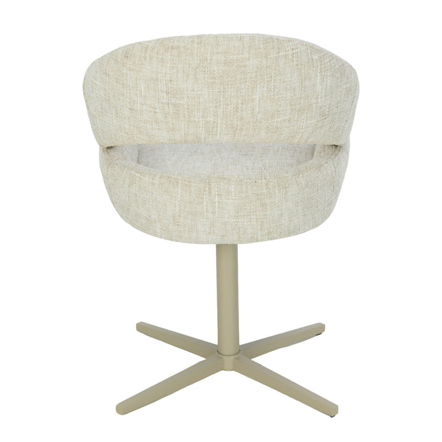 Chaise pivotante Clover - Beige - Chenille