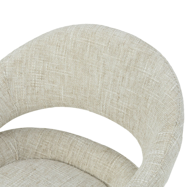 Chaise pivotante Clover - Beige - Chenille