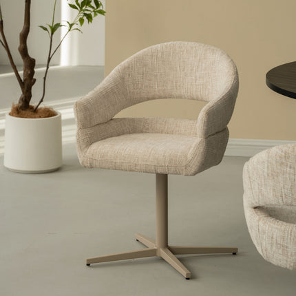 Chaise pivotante Clover - Beige - Chenille