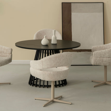 Chaise pivotante Clover - Beige - Chenille