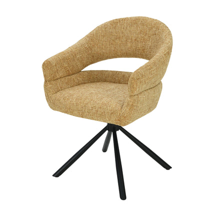 Chaise pivotante Clover - Jaune - Chenille