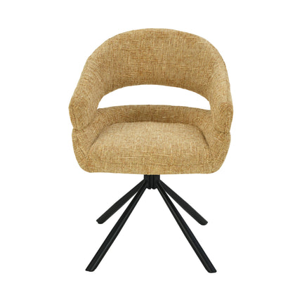 Chaise pivotante Clover - Jaune - Chenille