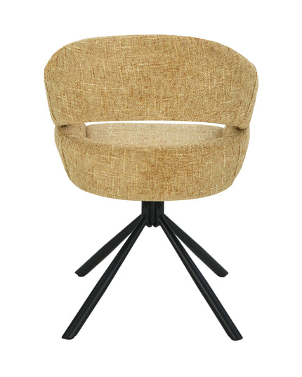 Clover Draaistoel - Geel - Chenille