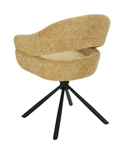 Clover Draaistoel - Geel - Chenille