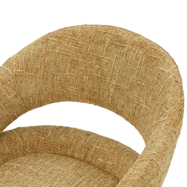 Clover Draaistoel - Geel - Chenille