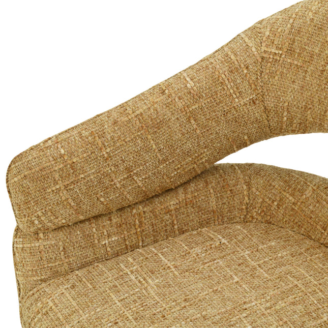 Clover Draaistoel - Geel - Chenille