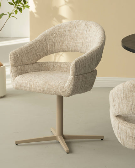 Chaise pivotante Clover - Sable - Chenille