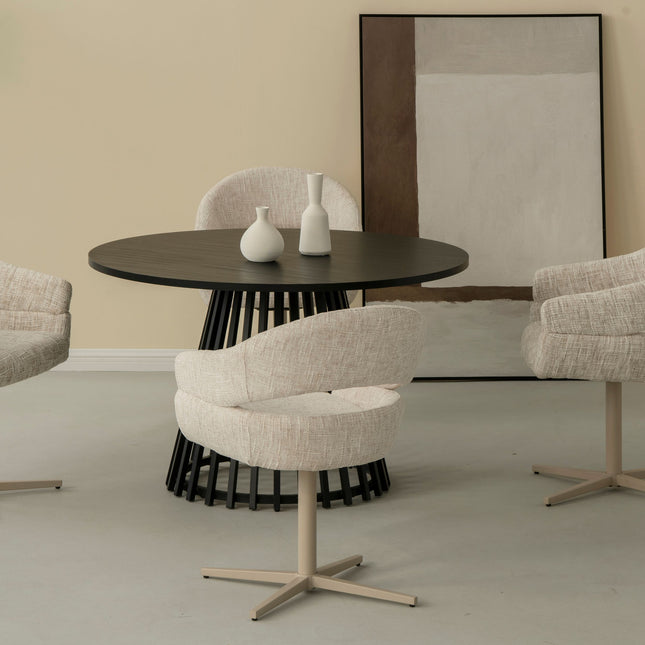 Chaise pivotante Clover - Sable - Chenille