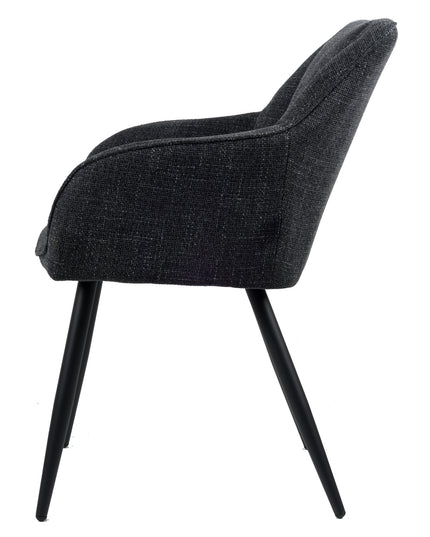 Chaise de salle à manger Daisy - Tissage Anthracite