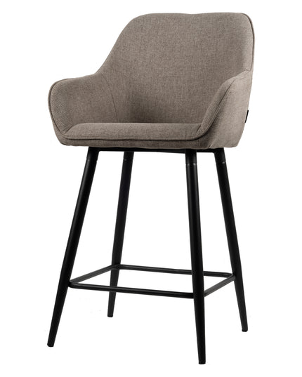 Tabouret de Bar Dora - Tissu Beige