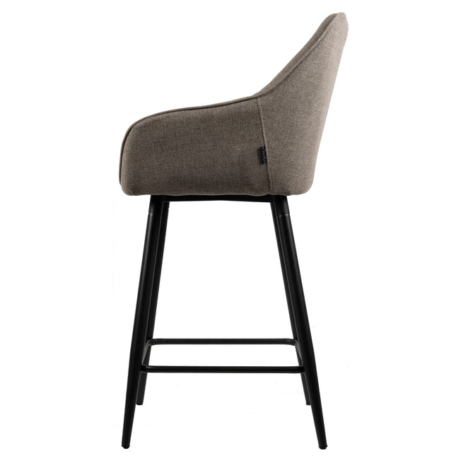 Tabouret de Bar Dora - Tissu Beige