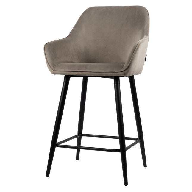 Tabouret de Bar Dora - Velours Beige