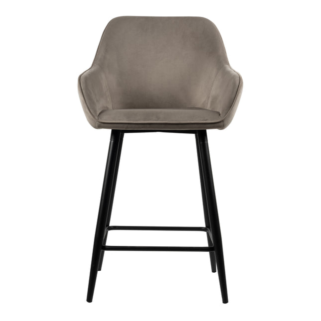 Tabouret de Bar Dora - Velours Beige