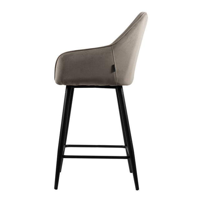 Tabouret de Bar Dora - Velours Beige