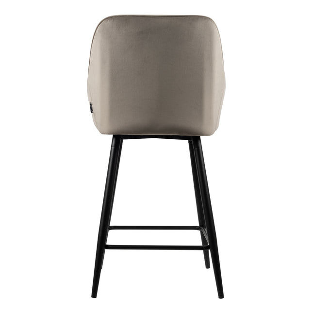 Tabouret de Bar Dora - Velours Beige