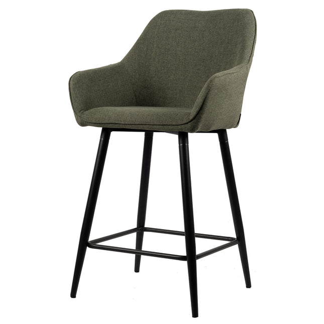 Tabouret de Bar Dora - Tissu Vert