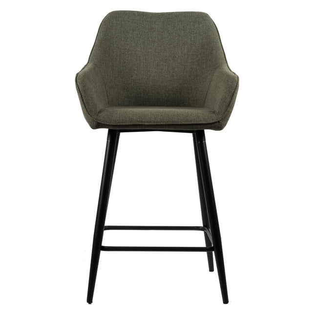 Tabouret de Bar Dora - Tissu Vert