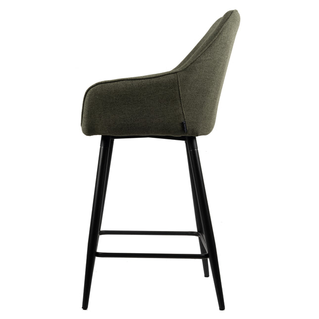 Tabouret de Bar Dora - Tissu Vert