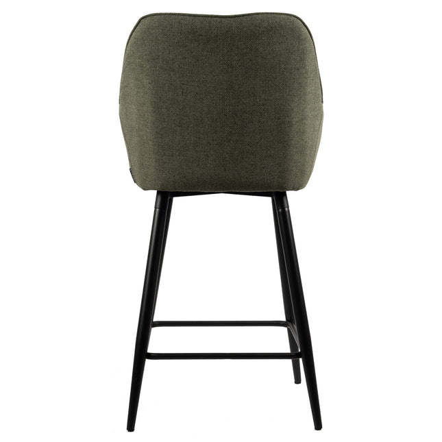 Tabouret de Bar Dora - Tissu Vert