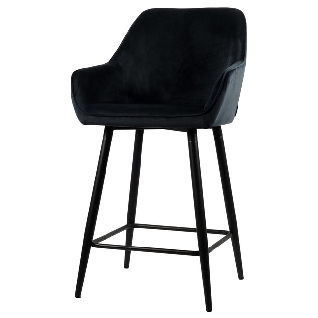 Tabouret de Bar Dora - Velours Noir