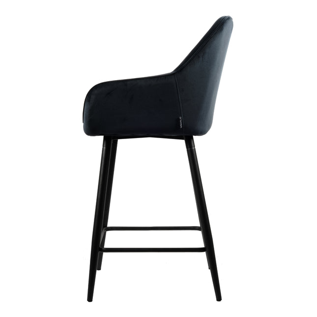 Tabouret de Bar Dora - Velours Noir