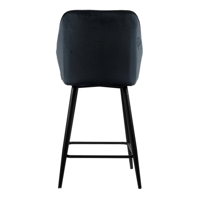 Tabouret de Bar Dora - Velours Noir