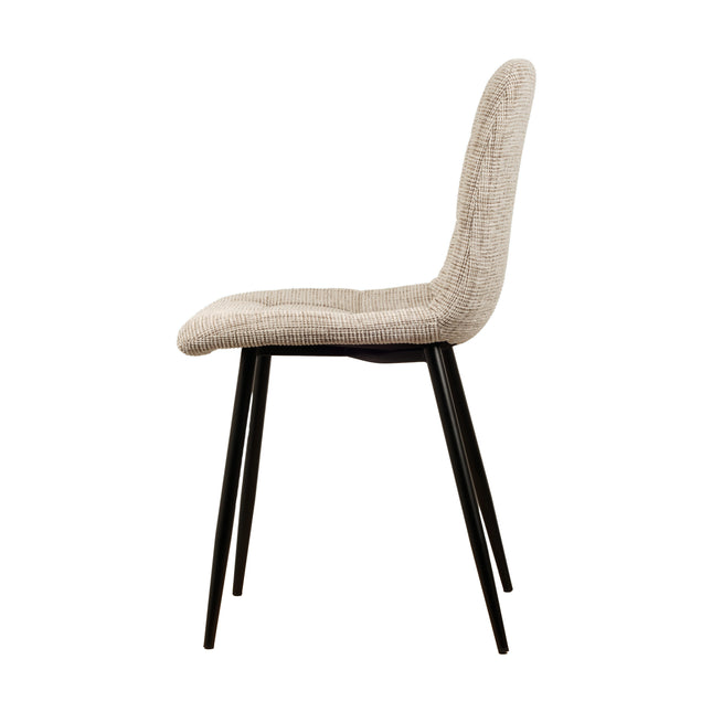 Elise Eetkamerstoel - Beige - Chenille
