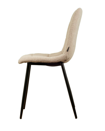 Chaise de salle à manger Elise - Beige - Boucle