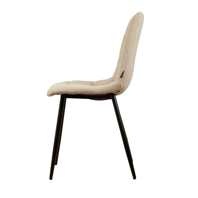 Chaise de salle à manger Elise - Beige - Boucle