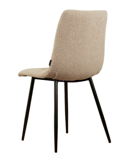 Chaise de salle à manger Elise - Beige - Boucle