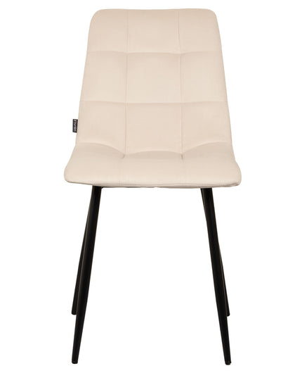 Elise Esszimmerstuhl – Cremefarbener Samt