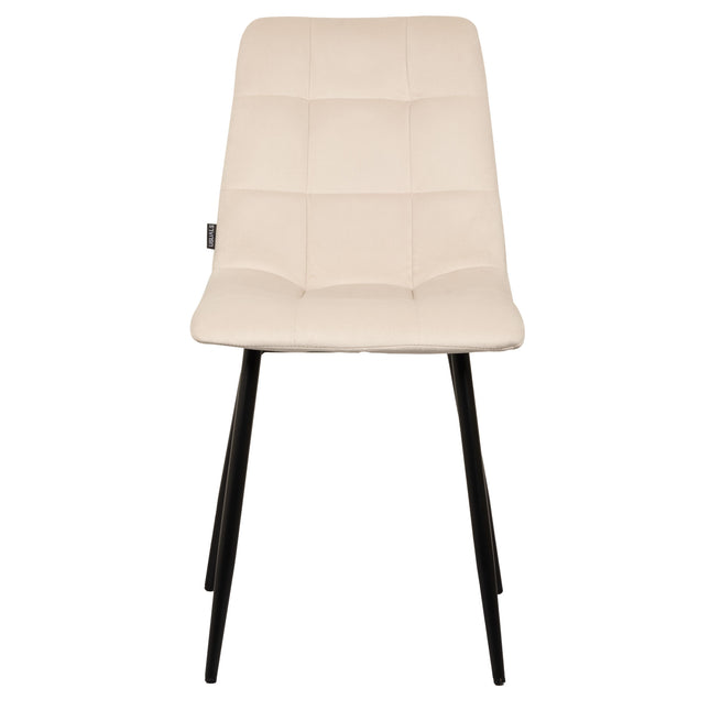 Elise Esszimmerstuhl – Cremefarbener Samt
