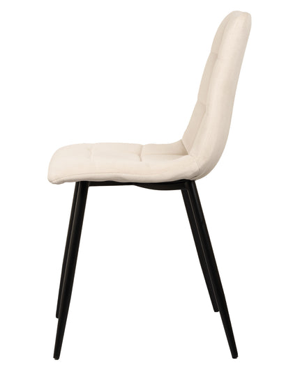 Elise Esszimmerstuhl – Cremefarbener Samt