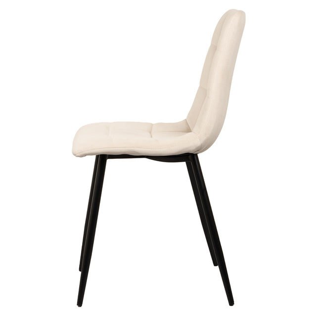 Elise Esszimmerstuhl – Cremefarbener Samt