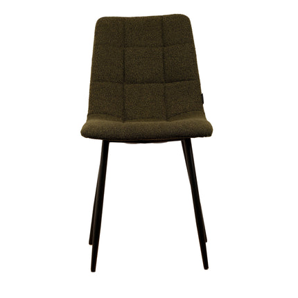 Chaise de salle à manger Elise - Vert - Boucle
