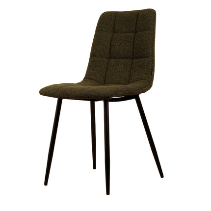 Chaise de salle à manger Elise - Vert - Boucle
