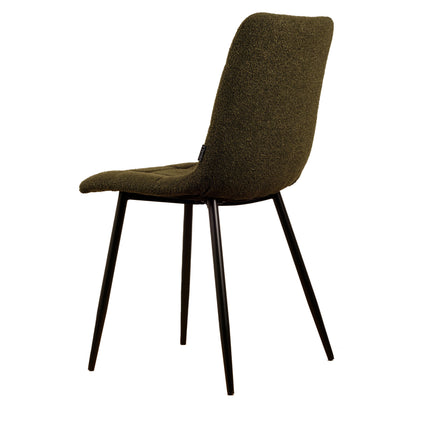 Chaise de salle à manger Elise - Vert - Boucle