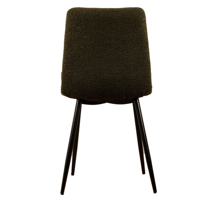 Chaise de salle à manger Elise - Vert - Boucle