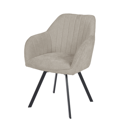 Chaise pivotante Ember - Beige - Chenille