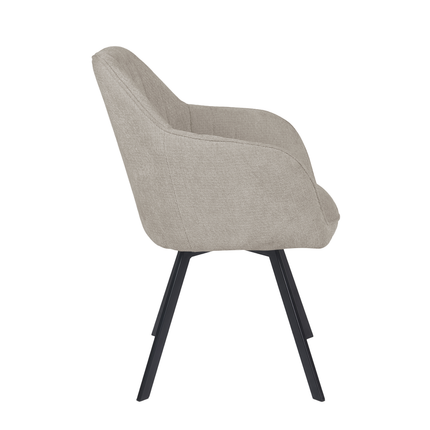 Chaise pivotante Ember - Beige - Chenille